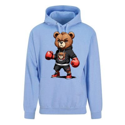 Teddy Bear Gangster Boxer With Hip Hop Street Clothes Unisex Surf Hoodie