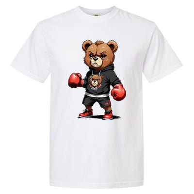 Teddy Bear Gangster Boxer With Hip Hop Street Clothes Garment-Dyed Heavyweight T-Shirt