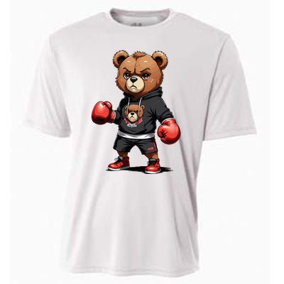 Teddy Bear Gangster Boxer With Hip Hop Street Clothes Cooling Performance Crew T-Shirt