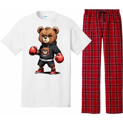 Teddy Bear Gangster Boxer With Hip Hop Street Clothes Pajama Set