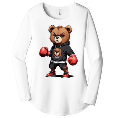 Teddy Bear Gangster Boxer With Hip Hop Street Clothes Women's Perfect Tri Tunic Long Sleeve Shirt