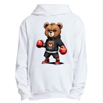 Teddy Bear Gangster Boxer With Hip Hop Street Clothes Urban Pullover Hoodie