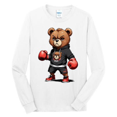 Teddy Bear Gangster Boxer With Hip Hop Street Clothes Tall Long Sleeve T-Shirt