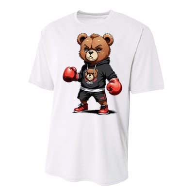 Teddy Bear Gangster Boxer With Hip Hop Street Clothes Performance Sprint T-Shirt