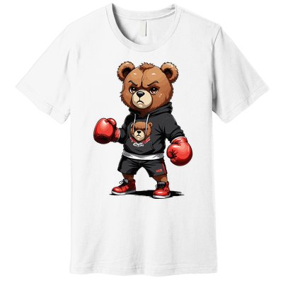 Teddy Bear Gangster Boxer With Hip Hop Street Clothes Premium T-Shirt