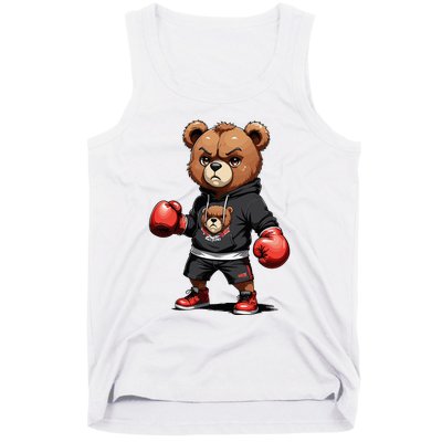 Teddy Bear Gangster Boxer With Hip Hop Street Clothes Tank Top