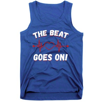 The Beat Goes On Gift Survivor Open Heart Surgery Gift Tank Top