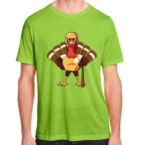 Thanksgiving Baseball Gobble Player Batter Turkey Day Gift Adult ChromaSoft Performance T-Shirt