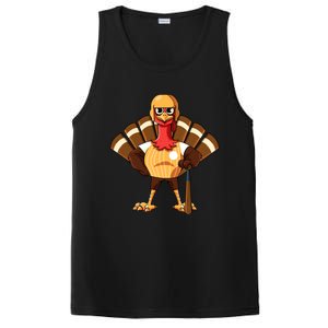 Thanksgiving Baseball Gobble Player Batter Turkey Day Gift PosiCharge Competitor Tank