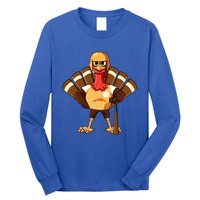 Thanksgiving Baseball Gobble Player Batter Turkey Day Gift Long Sleeve Shirt