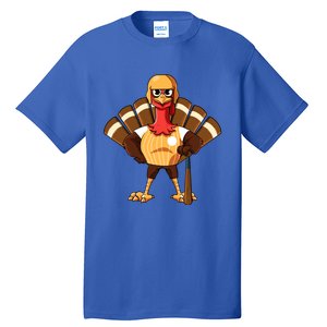 Thanksgiving Baseball Gobble Player Batter Turkey Day Gift Tall T-Shirt