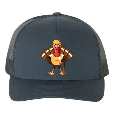 Thanksgiving Baseball Gobble Player Batter Turkey Day Gift Yupoong Adult 5-Panel Trucker Hat