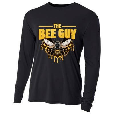 The Bee Guy Beekeeper Apiculture Bee Keeper Honeybees Beekeeping Bee Lovers Cooling Performance Long Sleeve Crew
