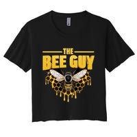 The Bee Guy Beekeeper Apiculture Bee Keeper Honeybees Beekeeping Bee Lovers Women's Crop Top Tee