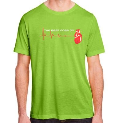 The Beat Goes On Open Heart Surgery Recovery Survivor Gift Adult ChromaSoft Performance T-Shirt