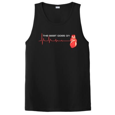 The Beat Goes On Open Heart Surgery Recovery Survivor Gift PosiCharge Competitor Tank