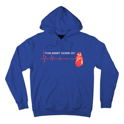 The Beat Goes On Open Heart Surgery Recovery Survivor Gift Hoodie