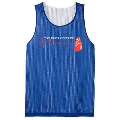 The Beat Goes On Open Heart Surgery Recovery Survivor Gift Mesh Reversible Basketball Jersey Tank