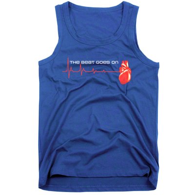 The Beat Goes On Open Heart Surgery Recovery Survivor Gift Tank Top