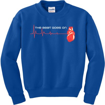 The Beat Goes On Open Heart Surgery Recovery Survivor Gift Kids Sweatshirt