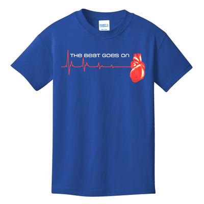 The Beat Goes On Open Heart Surgery Recovery Survivor Gift Kids T-Shirt