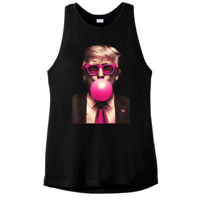 Trump Bubble Gum Ladies PosiCharge Tri-Blend Wicking Tank