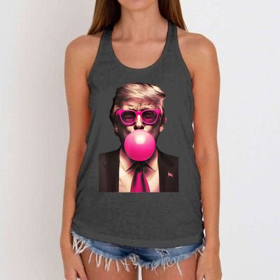 Trump Bubble Gum Women's Knotted Racerback Tank