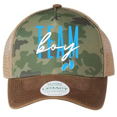 Team Boy Gender Reveal Baby Shower Legacy Tie Dye Trucker Hat