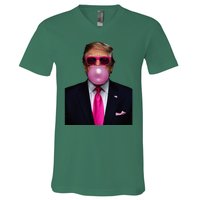 Trump Bubble Gum 2024 Vote President Funny Cute V-Neck T-Shirt