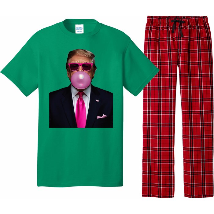 Trump Bubble Gum 2024 Vote President Funny Cute Pajama Set