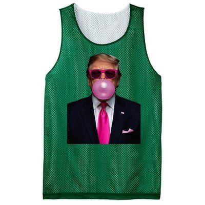 Trump Bubble Gum 2024 Vote President Funny Cute Mesh Reversible Basketball Jersey Tank