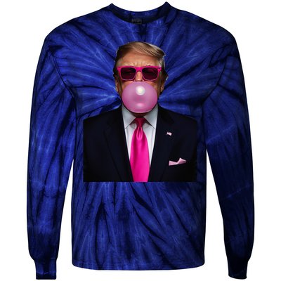 Trump Bubble Gum 2024 Vote President Funny Cute Tie-Dye Long Sleeve Shirt