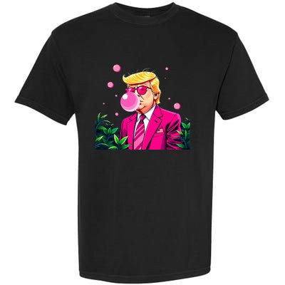 Trump B.U.B.B.L.E Gum Flower 2024 Vote President Garment-Dyed Heavyweight T-Shirt