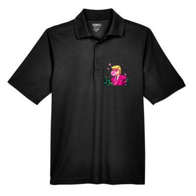 Trump B.U.B.B.L.E Gum Flower 2024 Vote President Men's Origin Performance Pique Polo