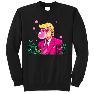 Trump B.U.B.B.L.E Gum Flower 2024 Vote President Sweatshirt