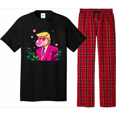 Trump B.U.B.B.L.E Gum Flower 2024 Vote President Pajama Set