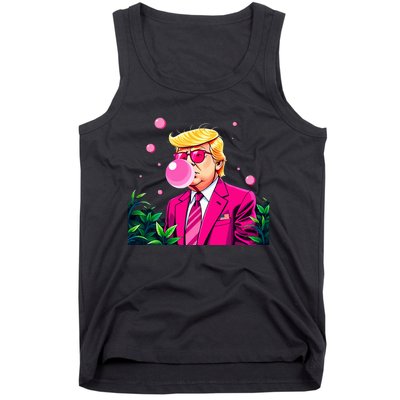 Trump B.U.B.B.L.E Gum Flower 2024 Vote President Tank Top