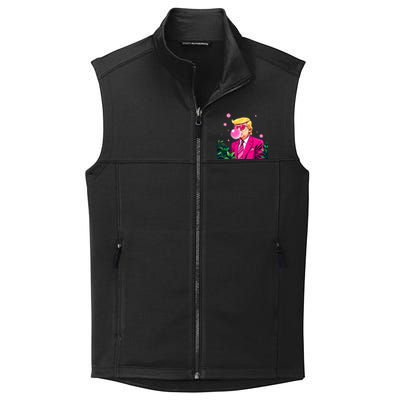 Trump B.U.B.B.L.E Gum Flower 2024 Vote President Collective Smooth Fleece Vest