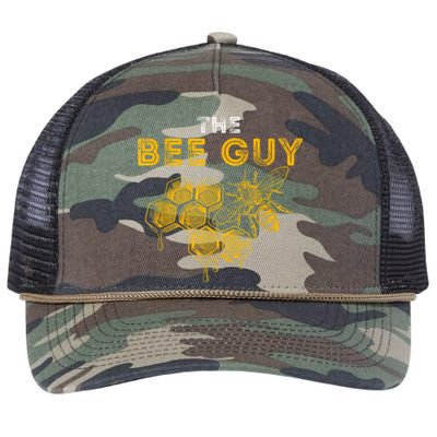 The Bee Guy Bee Lover Beekeeping & Beekeeper Retro Rope Trucker Hat Cap