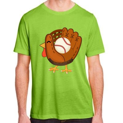 Turkey Baseball Glove Thanksgiving Day Catchers Dads Gift Adult ChromaSoft Performance T-Shirt