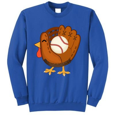 Turkey Baseball Glove Thanksgiving Day Catchers Dads Gift Sweatshirt