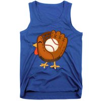 Turkey Baseball Glove Thanksgiving Day Catchers Dads Gift Tank Top