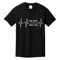 The Beat goes on..Heartbeat Rehab After Surgery Heart OP  Kids T-Shirt