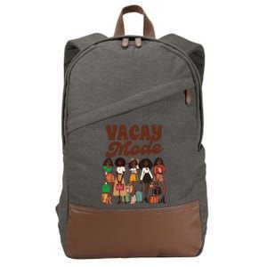 Trip Black Girl Travel Vacation Besties Trip Vacay Mod Cotton Canvas Backpack