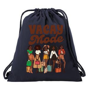 Trip Black Girl Travel Vacation Besties Trip Vacay Mod Drawstring Bag