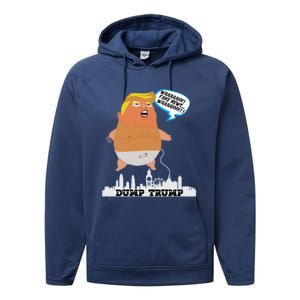 Trump Balloon Gift Performance Fleece Hoodie