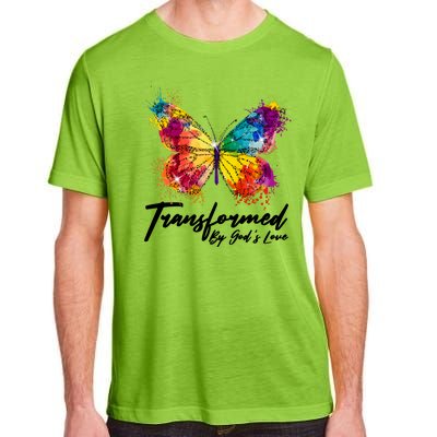 Transformed By Gods Love Painted Butterfly Adult ChromaSoft Performance T-Shirt