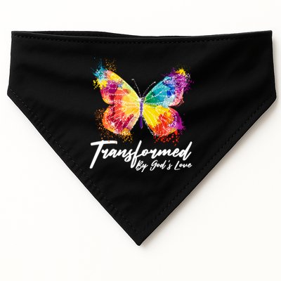 Transformed By Gods Love Painted Butterfly USA-Made Doggie Bandana