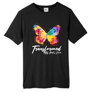 Transformed By Gods Love Painted Butterfly Tall Fusion ChromaSoft Performance T-Shirt