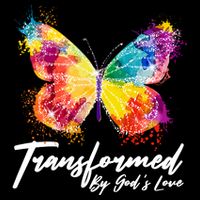 Transformed By Gods Love Painted Butterfly Bucket Hat